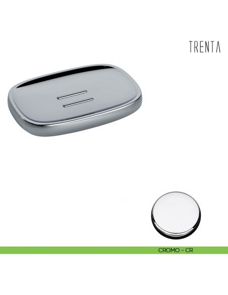 Porta sapone d'appoggio Colombo Design serie Trenta cromo