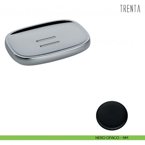 Porta sapone d'appoggio Colombo Design serie Trenta neromat