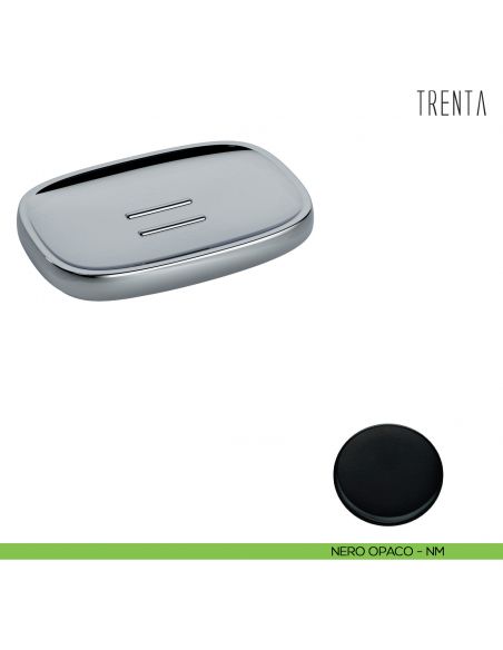 Porta sapone d'appoggio Colombo Design serie Trenta neromat