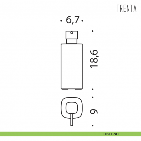 Spandisapone d'appoggio Colombo Design serie Trenta disegno