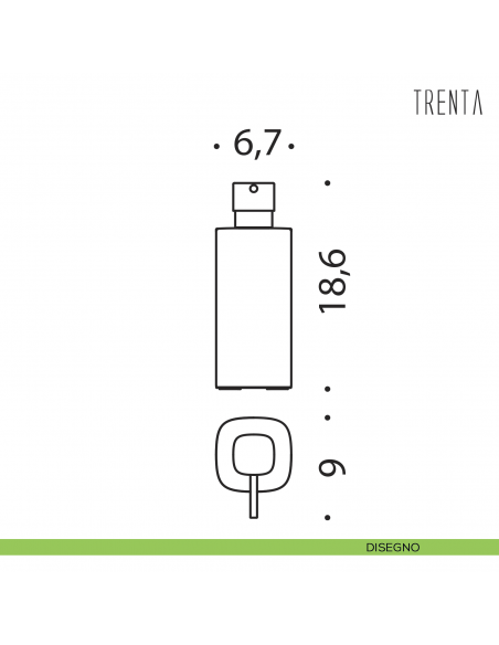 Spandisapone d'appoggio Colombo Design serie Trenta disegno