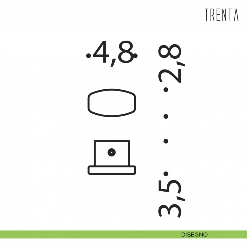 Appenditutto a parete Colombo Design serie Trenta disegno