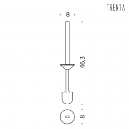 Manico con ciuffo Colombo Design Serie Trenta