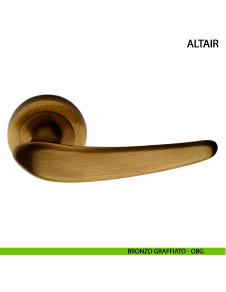 Maniglia per porta Altair Arieni bronzo graffiato - OBG