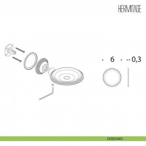 Ghiera Colombo Design Hermitage B3300 disegno