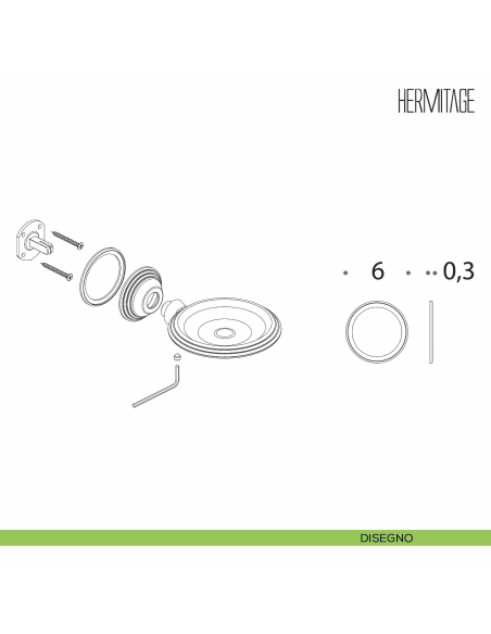 Ghiera Colombo Design Hermitage B3300 disegno
