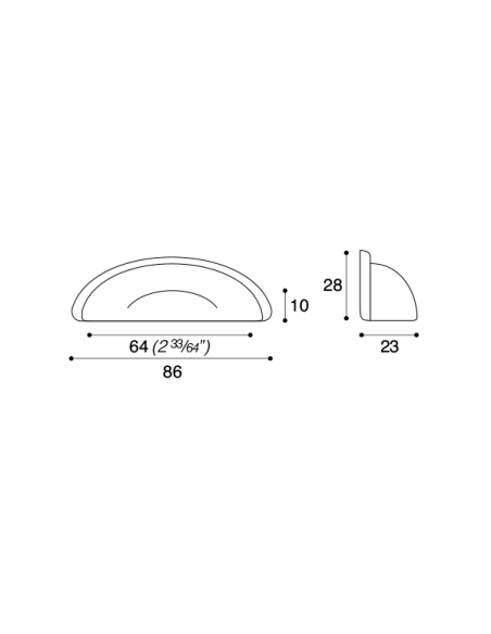 Maniglia per mobile Confalonieri MB00886 disegno