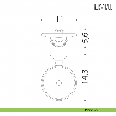 Porta sapone Colombo Design Hermitage B3301 disegno