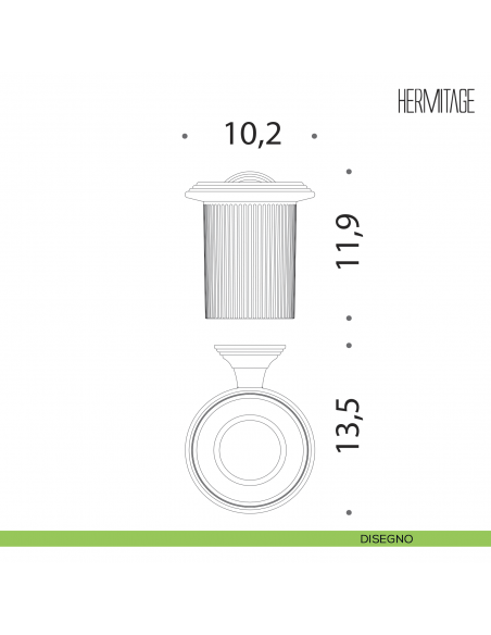 Porta bicchiere Colombo Design Hermitage B3302 disegno