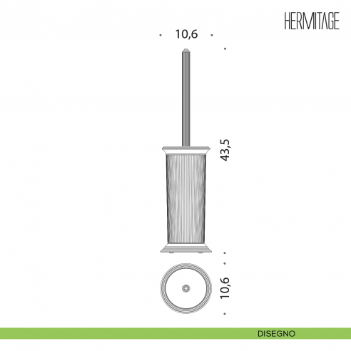Porta scopino d'appoggio Colombo Design Hermitage B3306 disegno