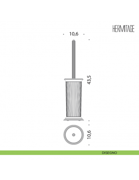 Porta scopino d'appoggio Colombo Design Hermitage B3306 disegno