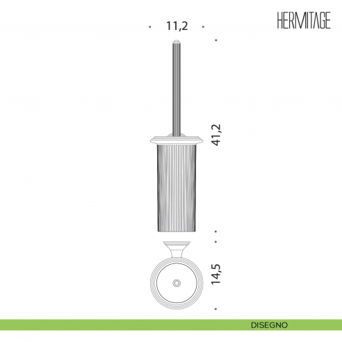 Porta scopino sospeso Colombo Design Hermitage B3307 disegno