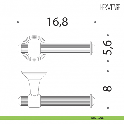 Porta rotolo Colombo Design Hermitage B3308 disegno