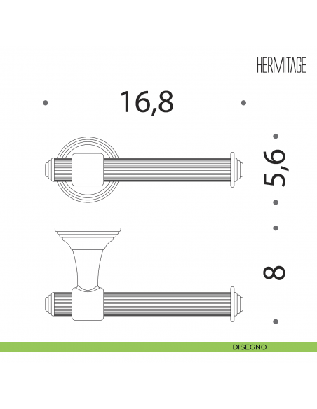 Porta rotolo Colombo Design Hermitage B3308 disegno