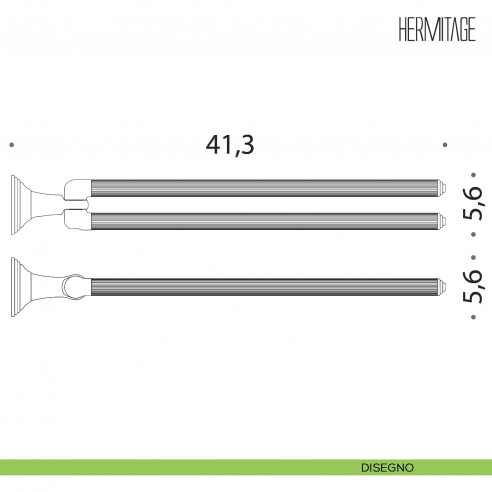 Porta salvietta a snodo Colombo Design Hermitage B3312 disegno
