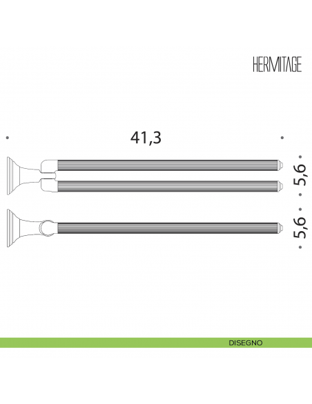 Porta salvietta a snodo Colombo Design Hermitage B3312 disegno