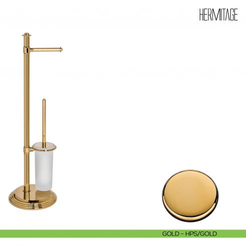 Piantana porta rotolo e porta scopino Colombo Design Hermitage B3318 HPS gold