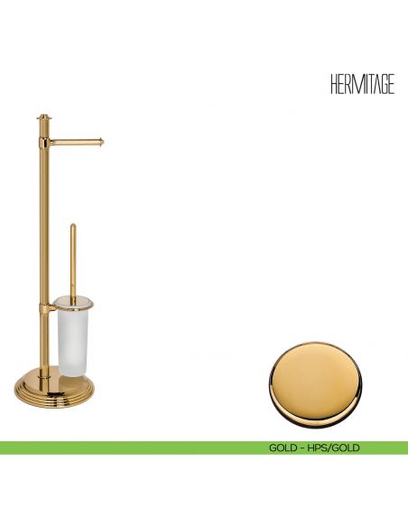 Piantana porta rotolo e porta scopino Colombo Design Hermitage B3318 HPS gold