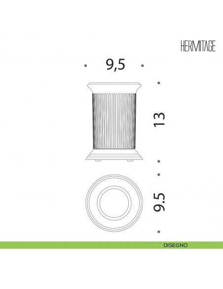 Porta bicchiere d'appoggio Colombo Design Hermitage B3341 disegno