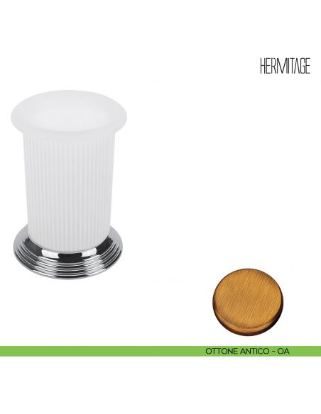 Porta bicchiere d'appoggio Colombo Design Hermitage B3341 ottone antico