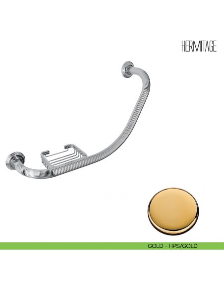 Maniglione per vasca con porta sapone Colombo Design Hermitage B3375 HPS gold