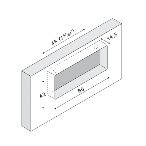 Maniglia incasso per mobile Confalonieri MB09045B0AP1 fresata