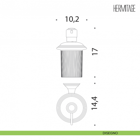 Spandisapone a muro Colombo Design Hermitage B9335 disegno