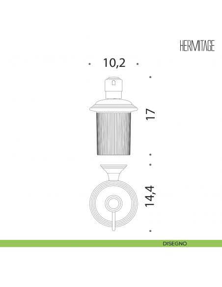 Spandisapone a muro Colombo Design Hermitage B9335 disegno