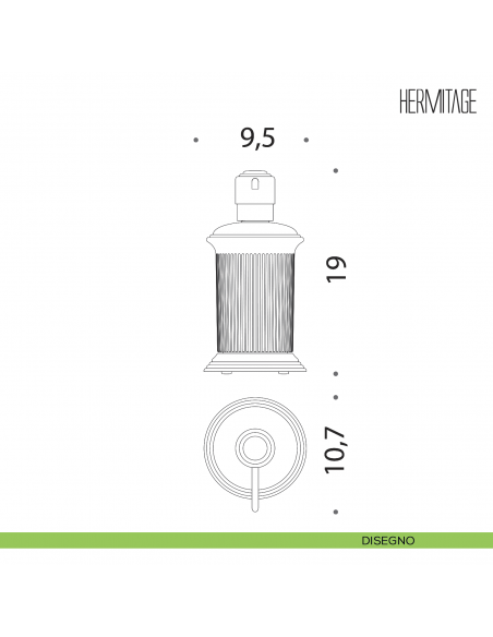 Spandisapone d'appoggio Colombo Design Hermitage B9336 disegno