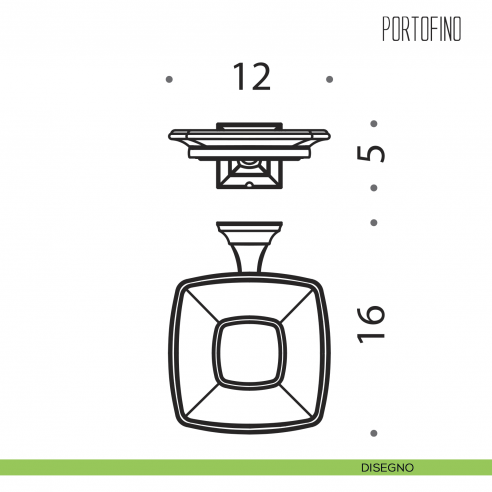 Porta sapone Colombo Design Portofino disegno