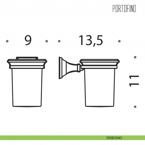 Porta bicchiere Colombo Design Portofino disegno