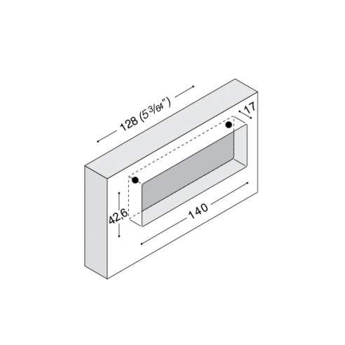 Maniglia incasso per mobile Confalonieri MB0905200AP1 fresata