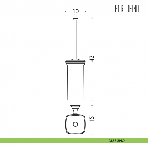 Porta scopino a muro Colombo Design Portofino disegno