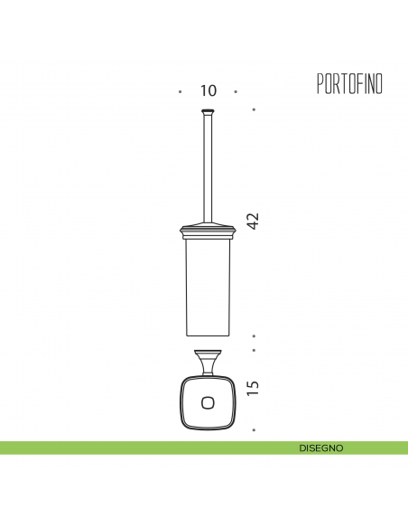 Porta scopino a muro Colombo Design Portofino disegno