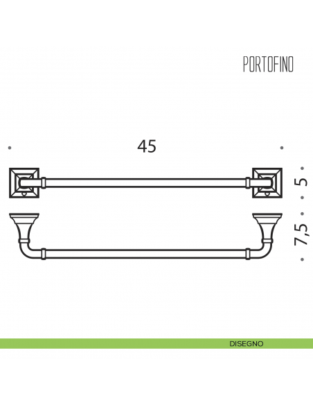 Porta salvietta Colombo Design Portofino cm 45 disegno