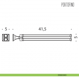 Porta salvietta doppio a snodo Colombo Design Portofino 2