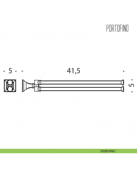 Porta salvietta doppio a snodo Colombo Design Portofino disegno