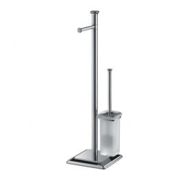 Piantana porta rotolo e porta scopino Colombo Design Portofino