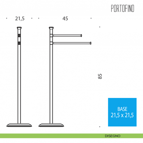 Piantana porta salvietta Colombo Design Portofino disegno