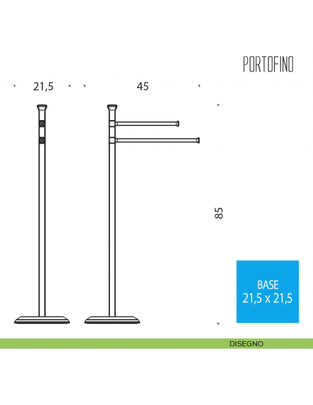 Piantana porta salvietta Colombo Design Portofino disegno