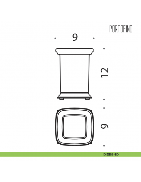 Porta bicchiere da appoggio Colombo Design Portofino disegno