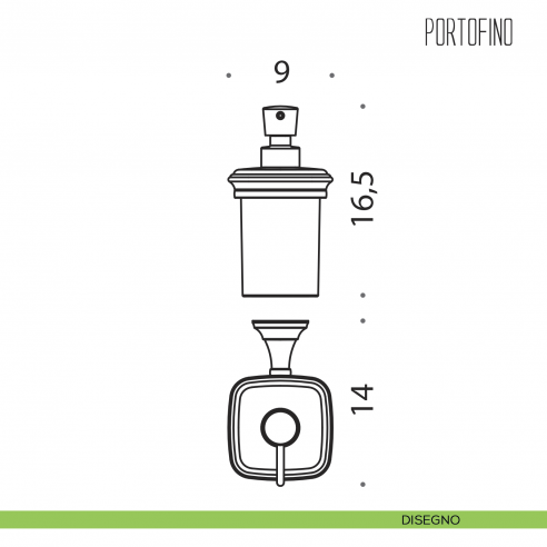 Spandisapone a muro Colombo Design Portofino disegno