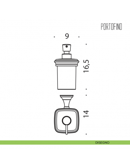 Spandisapone a muro Colombo Design Portofino disegno