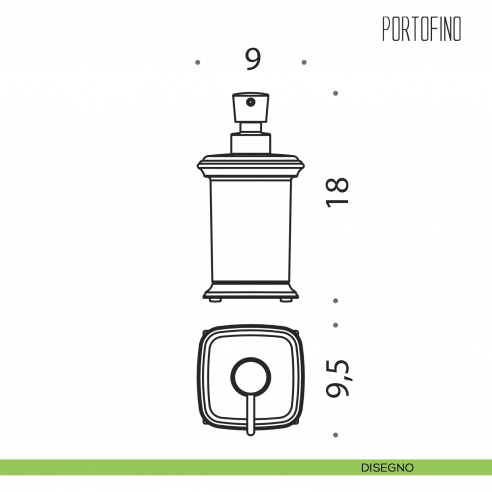Spandisapone da appoggio Colombo Design Portofino disegno