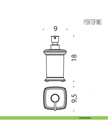 Spandisapone da appoggio Colombo Design Portofino disegno