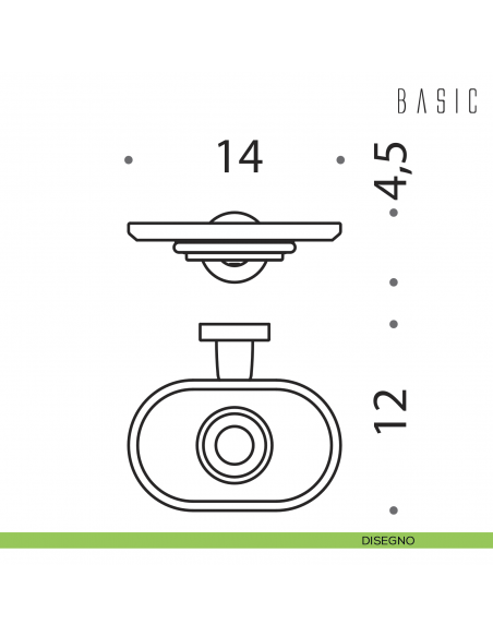 Porta sapone Colombo Design Basic disegno