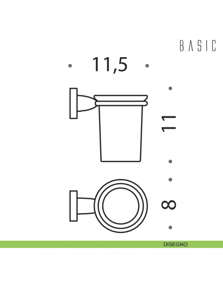 Porta bicchiere Colombo Design Basic disegno