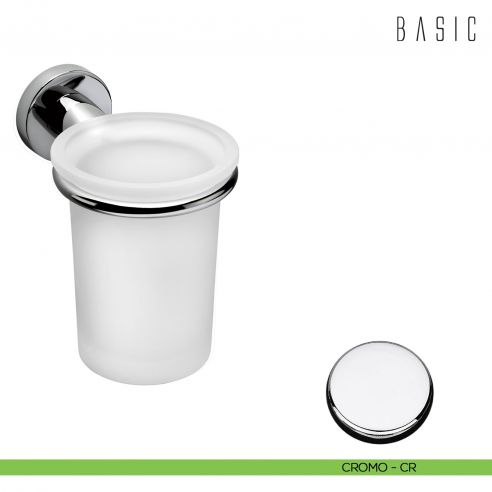 Porta bicchiere Colombo Design Basic cromo