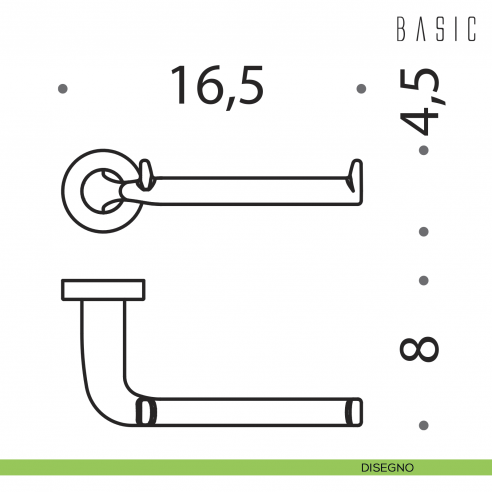 Porta Rotolo Colombo Design Basic disegno
