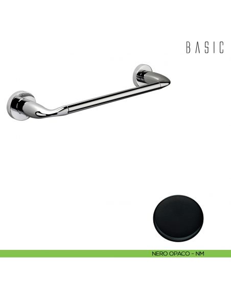 Porta salvietta Colombo Design Basic 30 cm neromat